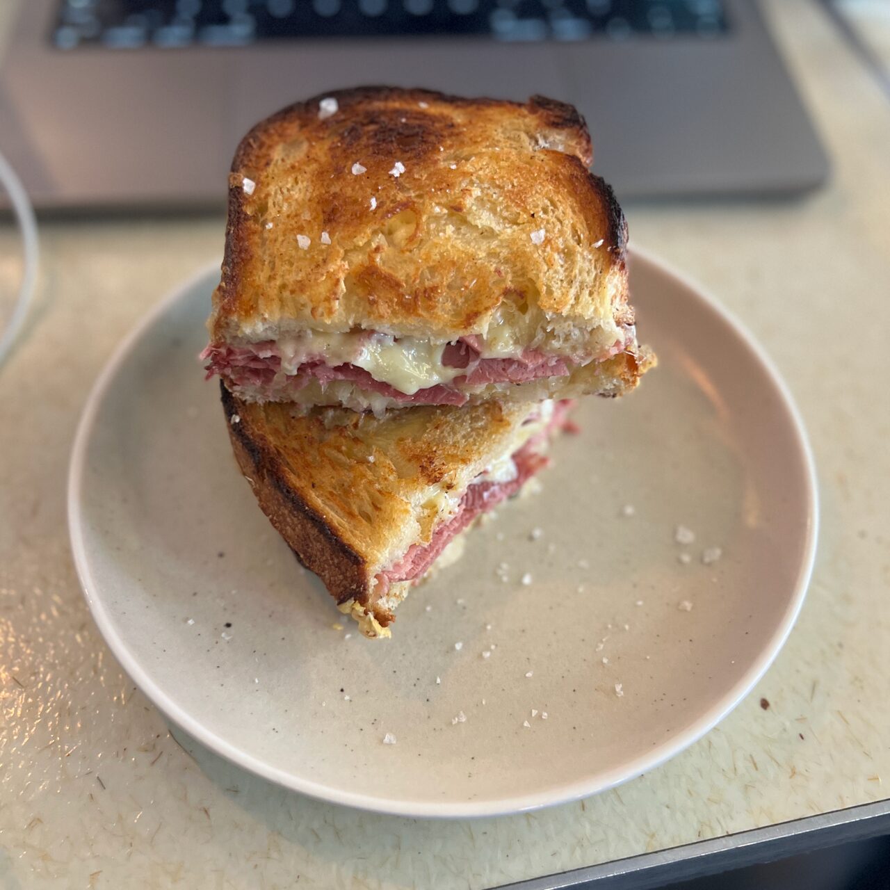 Ruben Toasted Sandwich from Pound Cafe