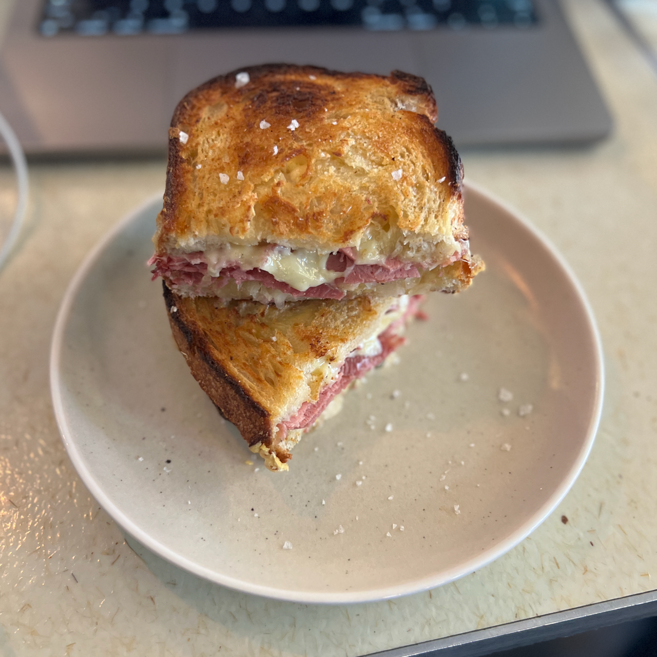 Ruben Toasted Sandwich from Pound Cafe